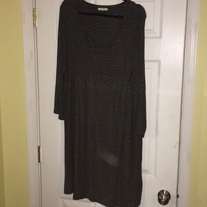 Black and white pinstripe dress